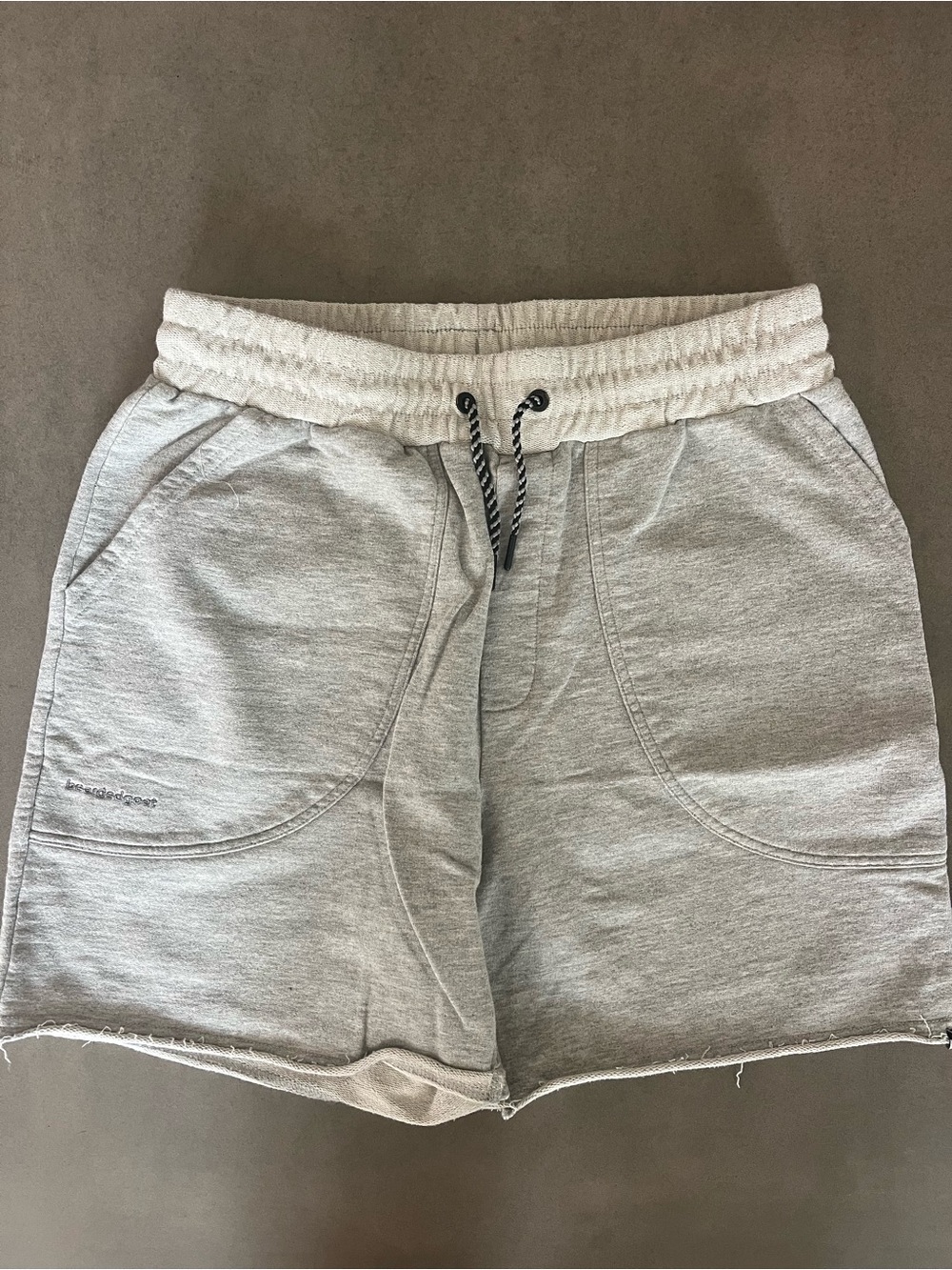 Bearded Goat -  Light Gray Casual Drawstring Shorts - Size Small